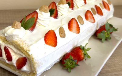 Brazo genovés con fresas extremeñas