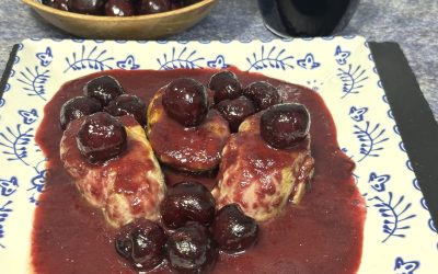 Solomillo de cerdo en reducción de salsa de cerezas del Valle del Jerte